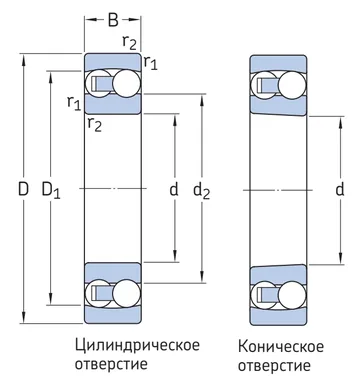Самоустанавливающийся шариковый подшипник 2312 SKF