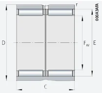Игольчатый подшипник с сепаратором в сборе RNAO20X28X26-ZW-ASR1-XL INA