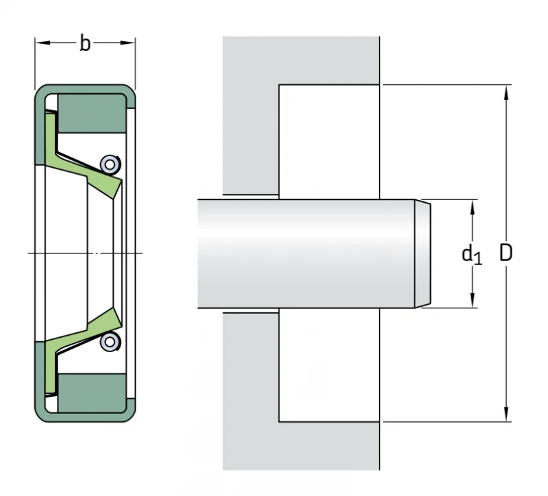Уплотнения в сборе HDL 3772 V SKF