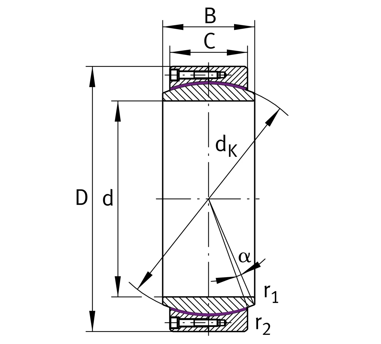 Сферический подшипник скольжения GE420-DF-G9 INA