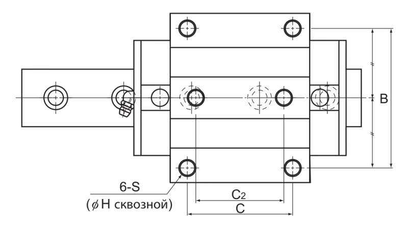 Шариковый подшипник линейного перемещения THK SRN 65LC THK — изображение 3