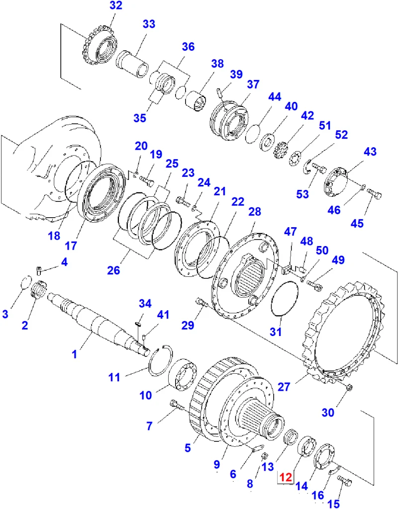 Подшипник KOMATSU 170-09-13250