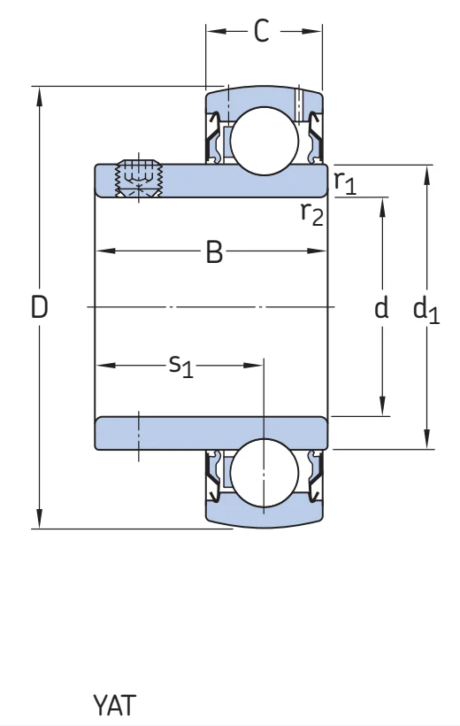 Подшипник для корпусов YAR209-111-2F SKF