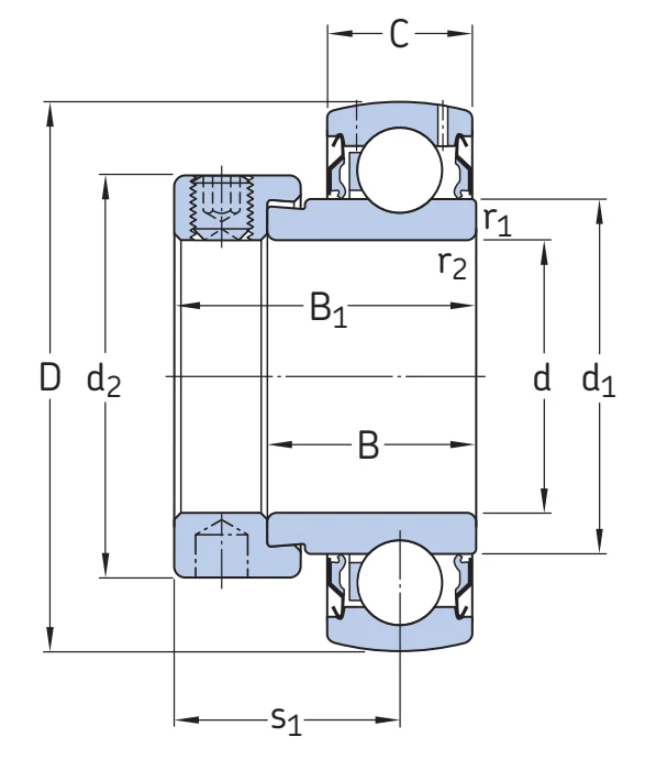Подшипник для корпусов YELAG 205-100 SKF
