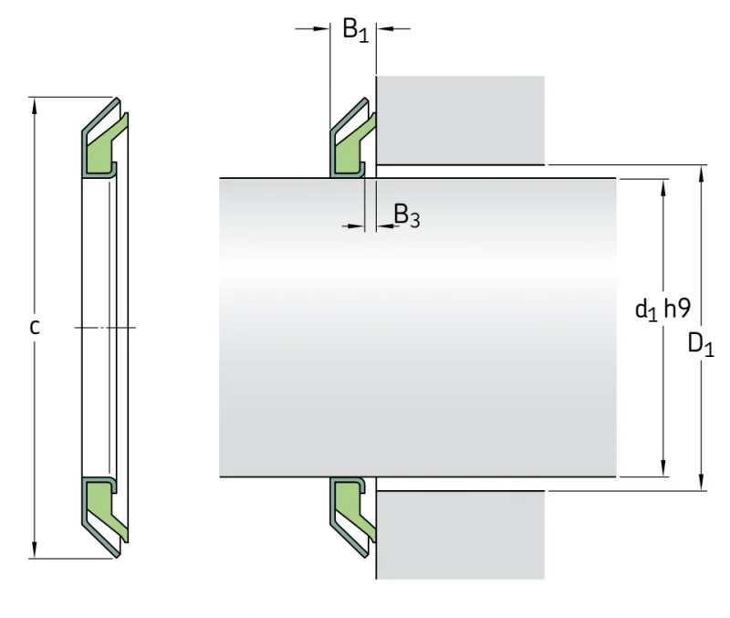 V-образные уплотнения MVR1-30 SKF
