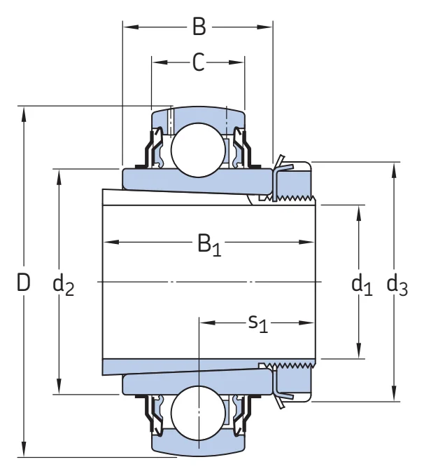 Подшипник для корпусов YSA210-2FK SKF