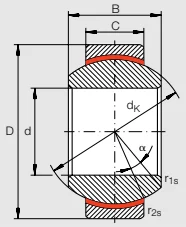 Шарнирные головки GE12FW INA