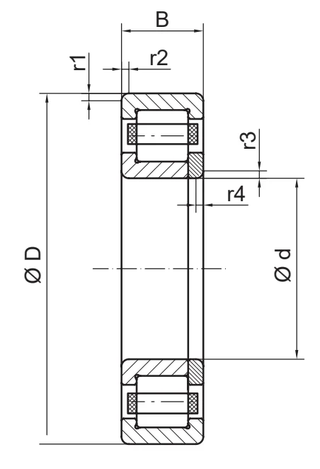 Цилиндрический роликовый однорядный подшипник NUP 213 F A&S - Fersa