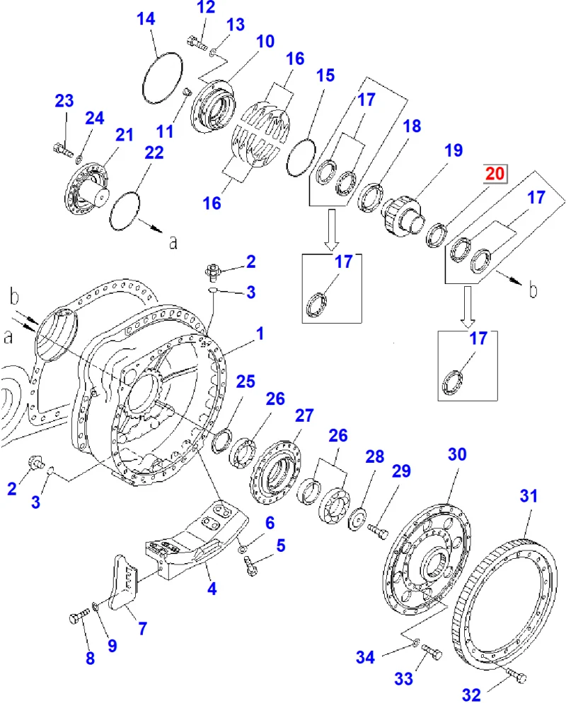 Подшипник KOMATSU 195-09-33270