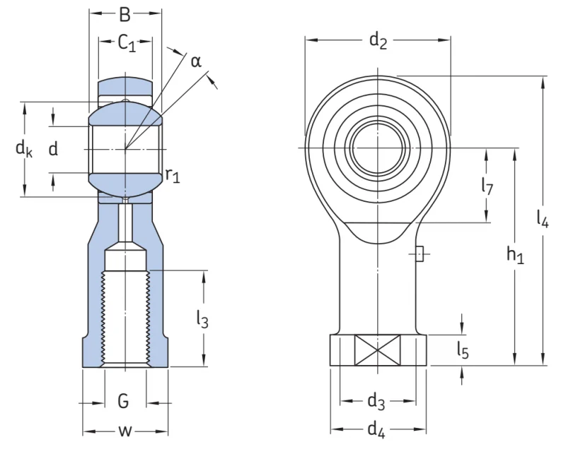 Шарнирные головки SIKAC10M SKF