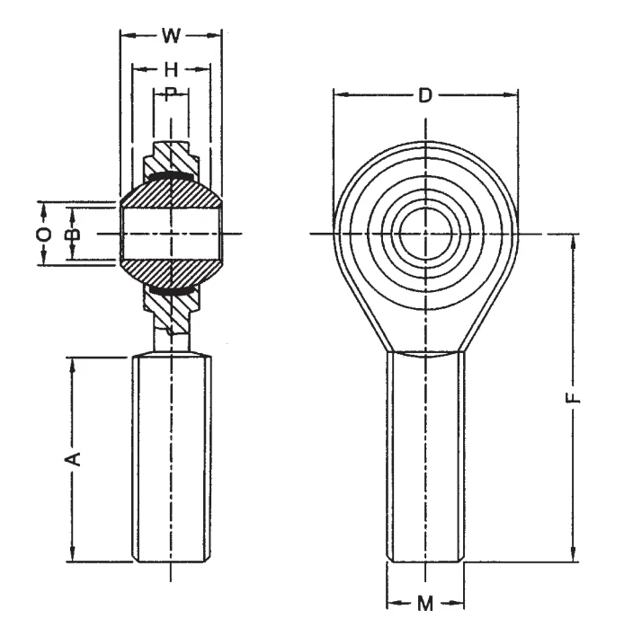 Шарнирные головки NOS 16F L FBJ