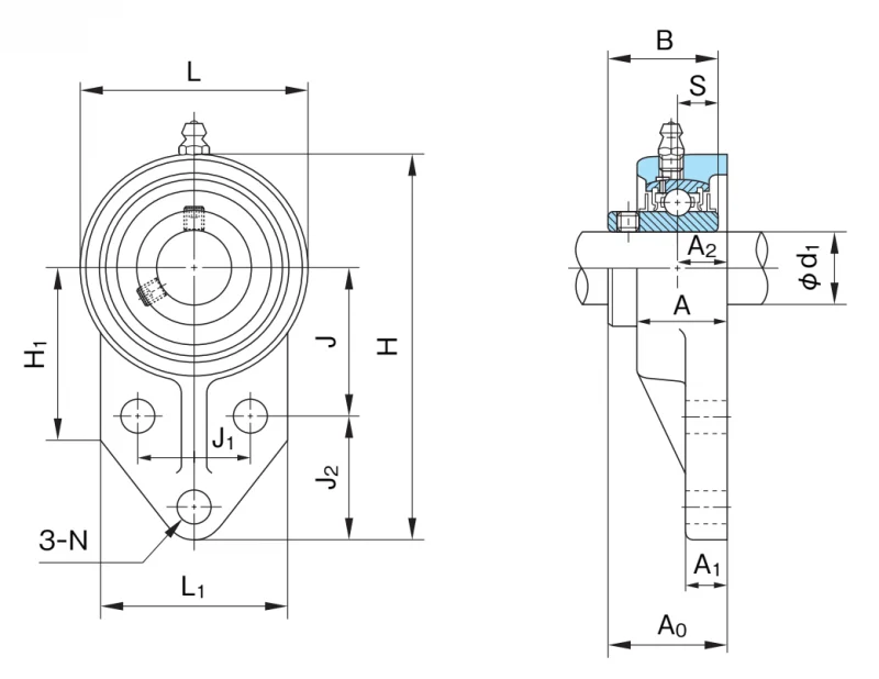 Фланцевый узел UCFK204 Nachi