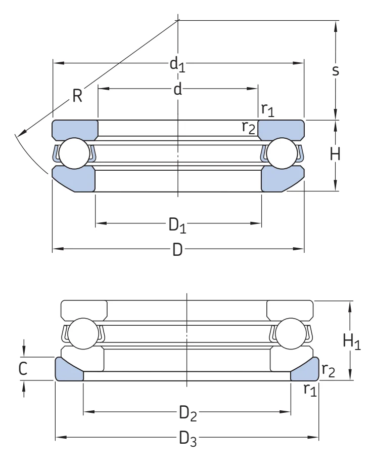 Шариковый упорный подшипник 53207 SKF