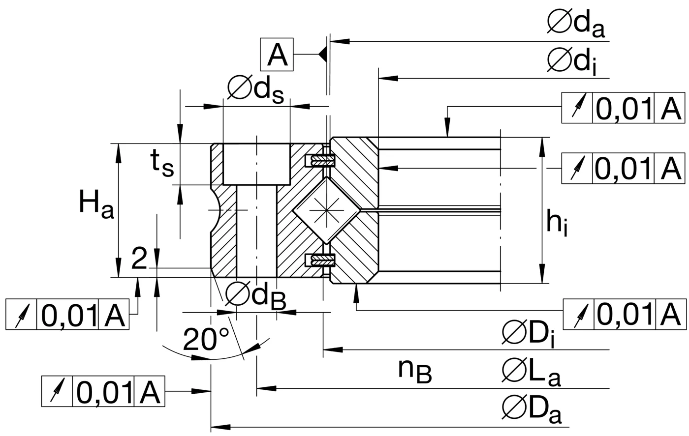 Специальный подшипник XV70 INA
