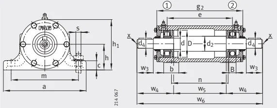 Стационарный подшипниковый узел VRE309-B FAG