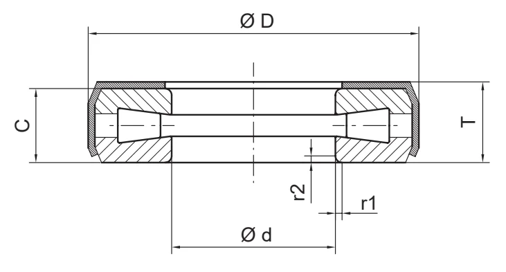 Однорядный конический роликовый подшипник T 113 A&S - Fersa