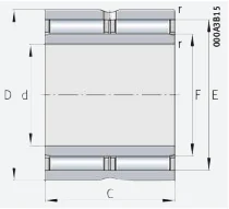 Игольчатый подшипник с сепаратором в сборе NAO30X45X26-ZW-ASR1-XL INA
