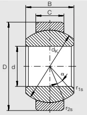 Шарнирные головки GE 8 FO INA