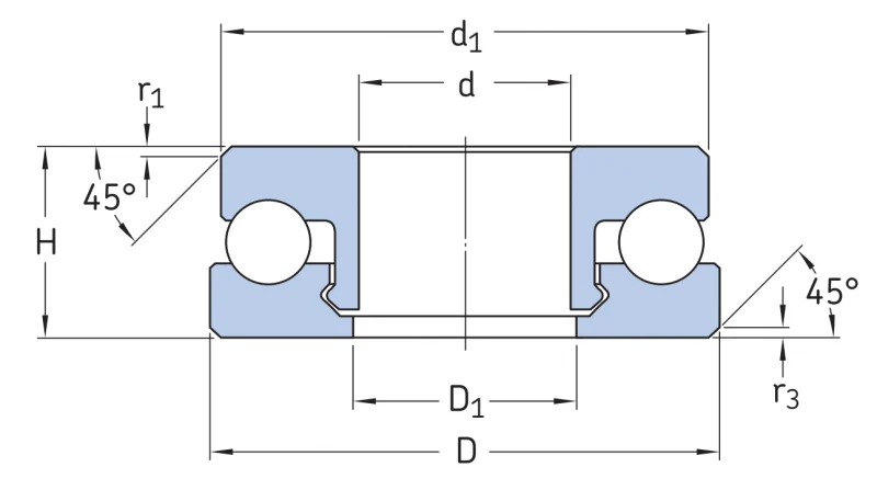 Шариковый упорный подшипник 51108 V/HR11T1 SKF