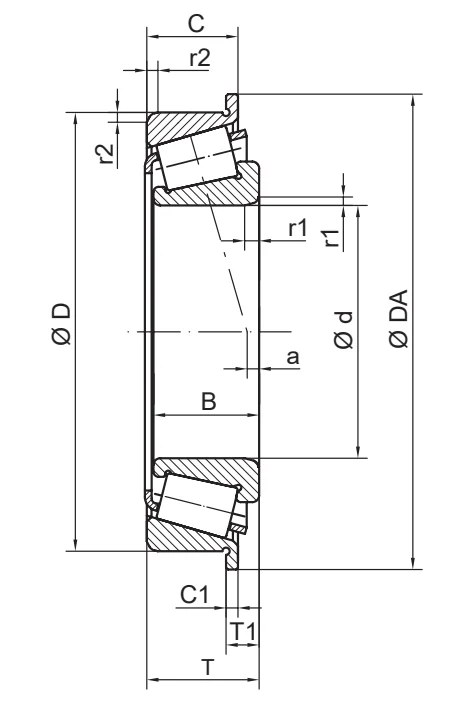 Подшипник со стороны фланцев M88043/M88010B A&S - Fersa