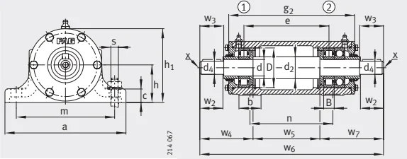 Стационарный подшипниковый узел VRE306-E FAG