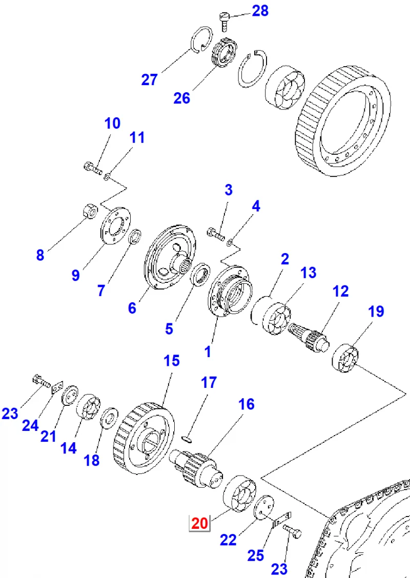 Подшипник KOMATSU 150-09-13240