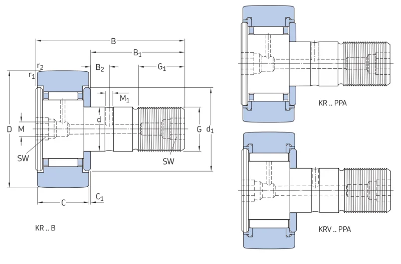 Опорные ролики KRV47PPA SKF