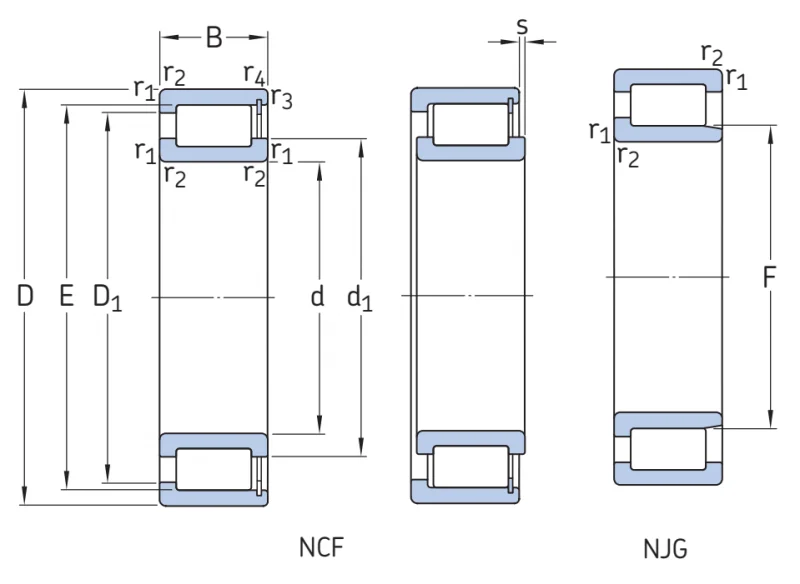 Цилиндрический роликовый однорядный подшипник NCF18/500V SKF