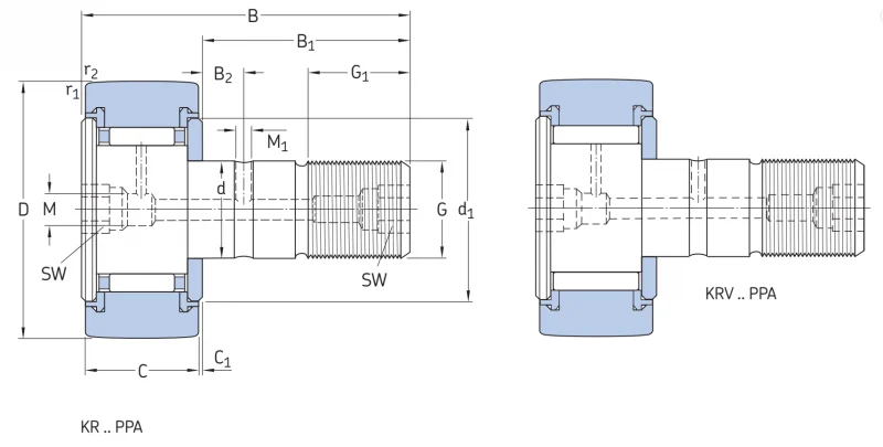 Опорные ролики NUKRE80A SKF