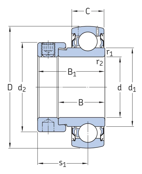 Подшипник для корпусов YELAG206 SKF