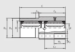 Линейный шарикоподшипник и корпусный узл KTFN 30 C-PP-AS INA