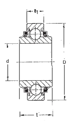 Шариковый радиальный подшипник W211PP5 FBJ