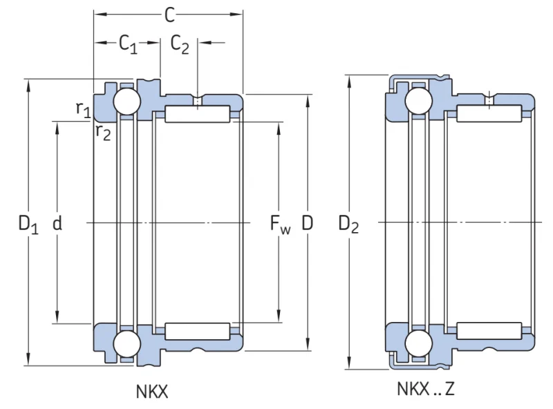 Шариковый упорный подшипник NKX45 SKF
