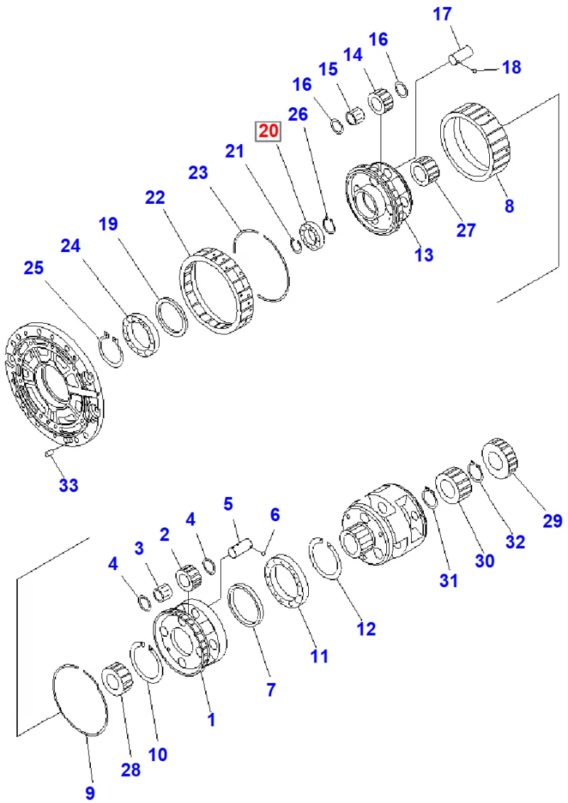 Подшипник KOMATSU 14X-15-29610