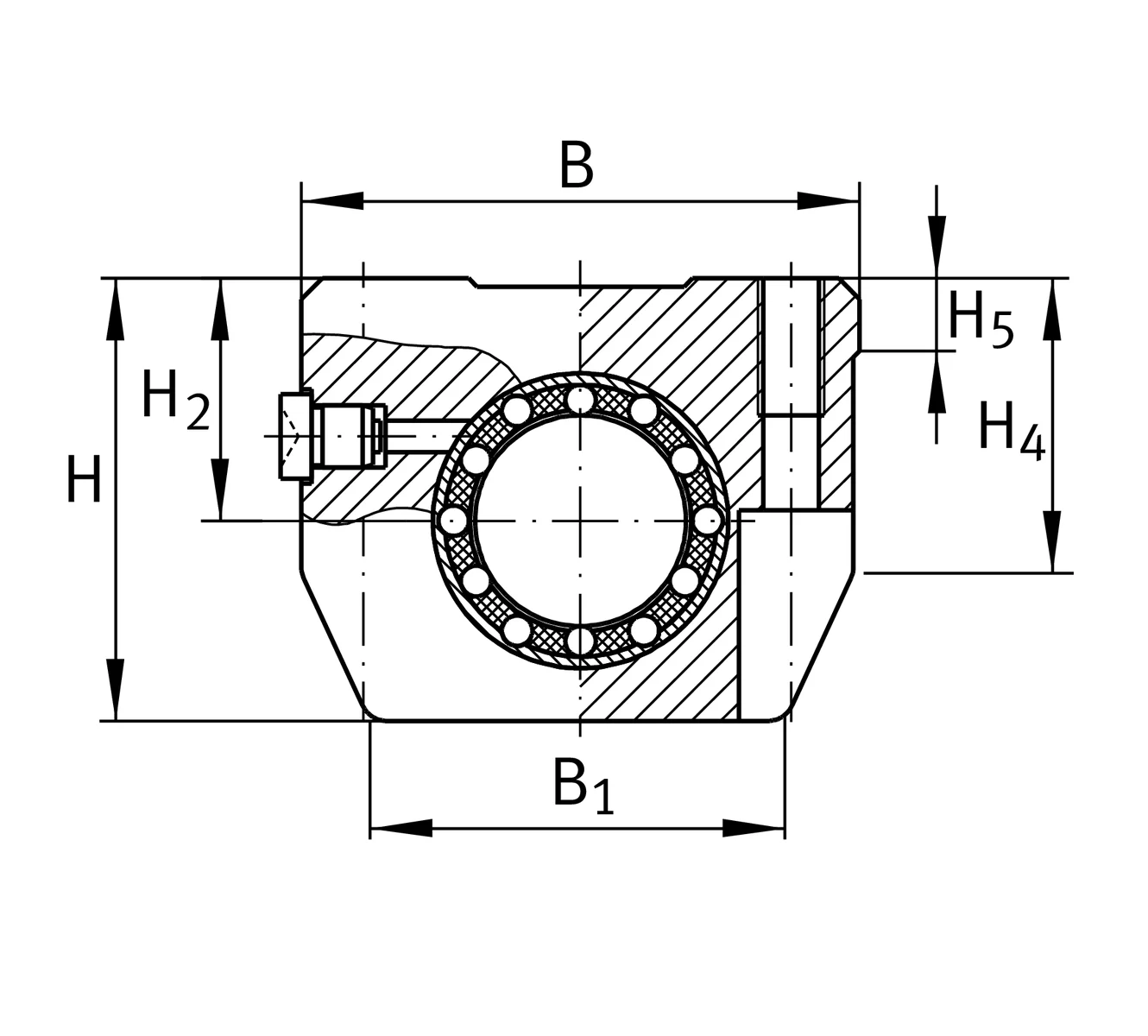 Шариковый подшипник линейного перемещения KTHK12-B-PP-AS INA