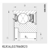 Шариковый подшипник с четырехточечным контактом KLX16,027X60X23-IA01 INA