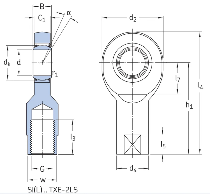 Необслуживаемый шарнирный наконечник с внутренней резьбой SIL 70 TXE-2LS SKF