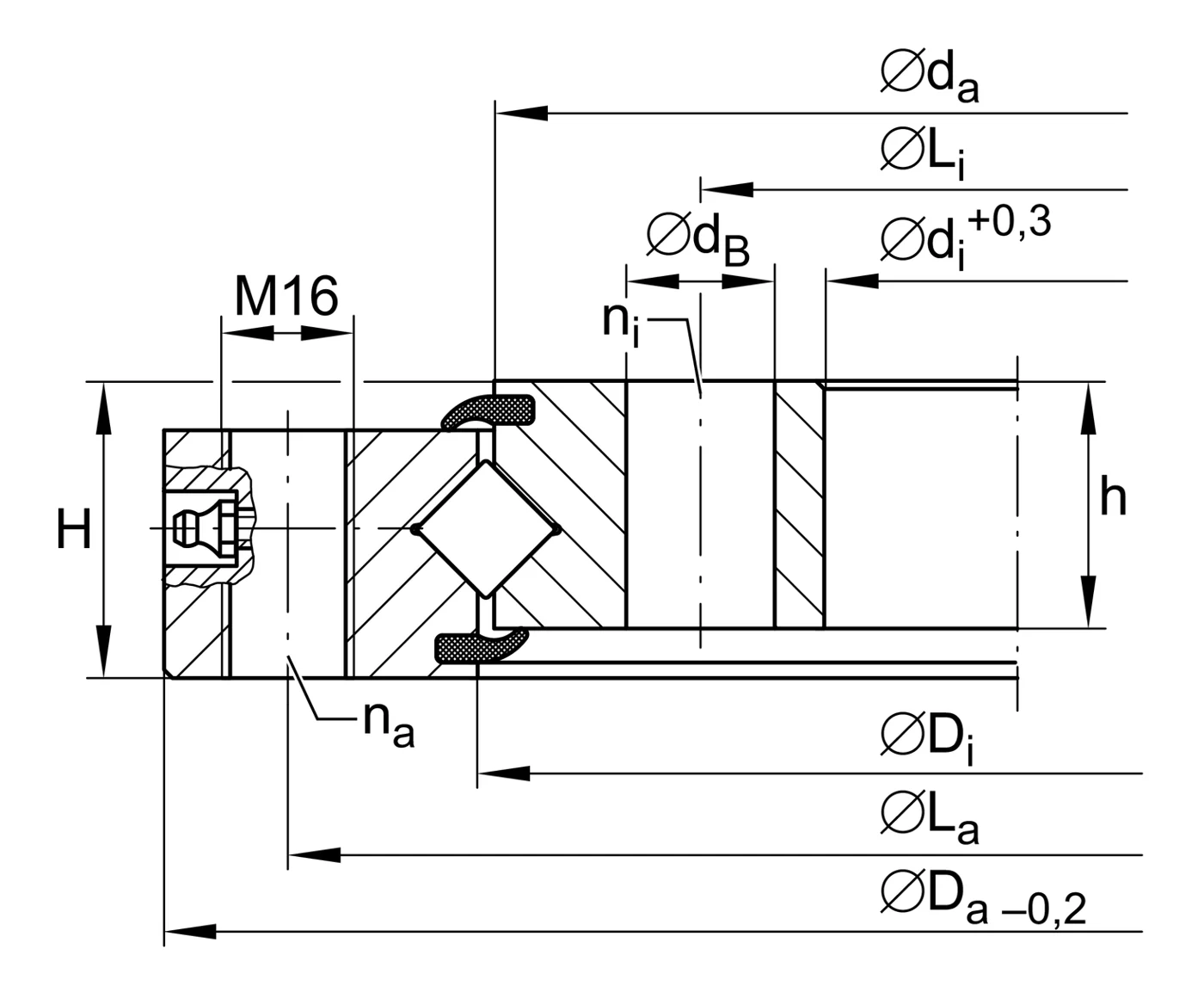 Специальный подшипник XU120222-ZT INA