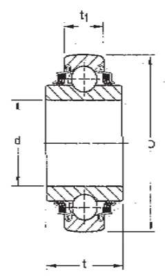 Шариковый радиальный подшипник W208PPB12 FBJ