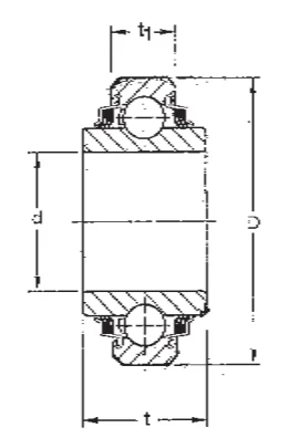 Шариковый радиальный подшипник W211PPB4 FBJ