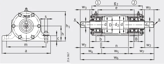 Стационарный подшипниковый узел VRE306-C FAG