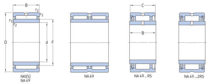 Игольчатый подшипник с сепаратором в сборе NA4912 SKF