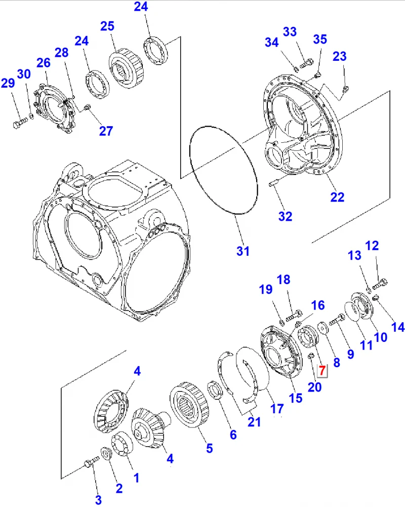 Подшипник KOMATSU 195-09-18320