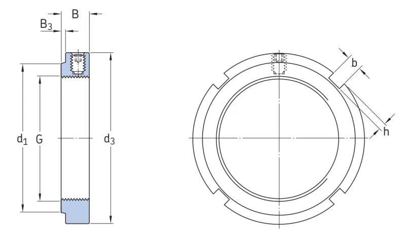 Стопорные гайки KMFE26 SKF