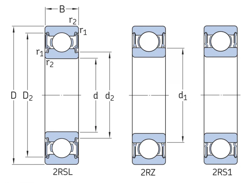 Шариковый радиальный подшипник 6205-2RSLTN9/HC5C3WT SKF