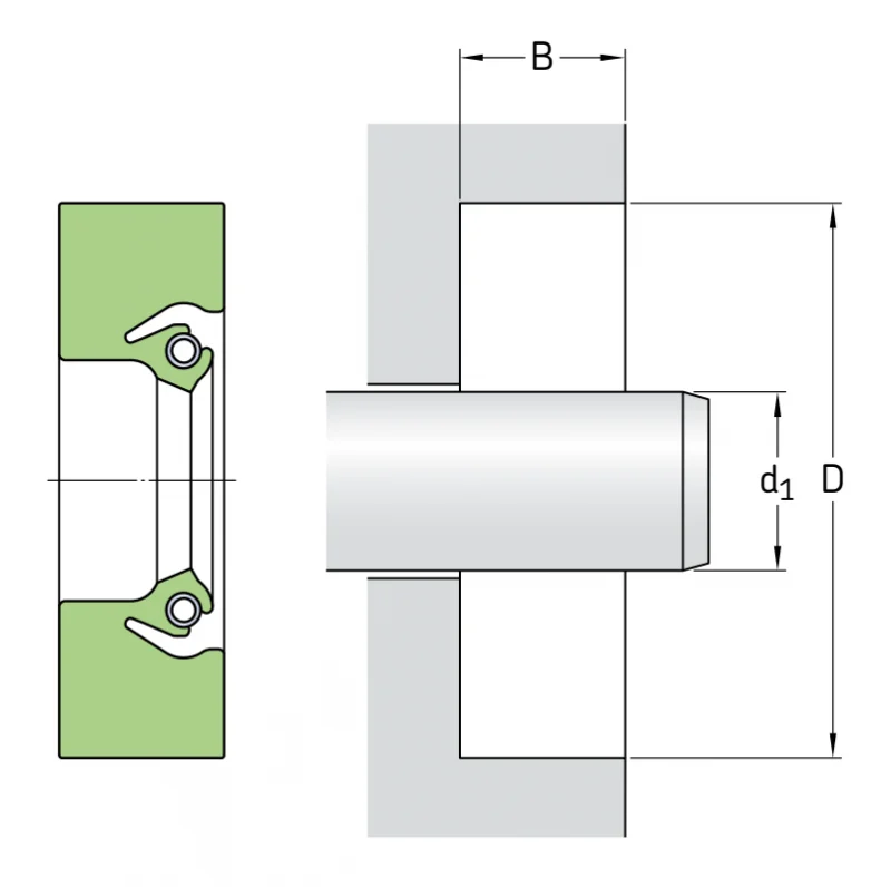 Уплотнения в сборе 1055×1100×25 HS5 R SKF