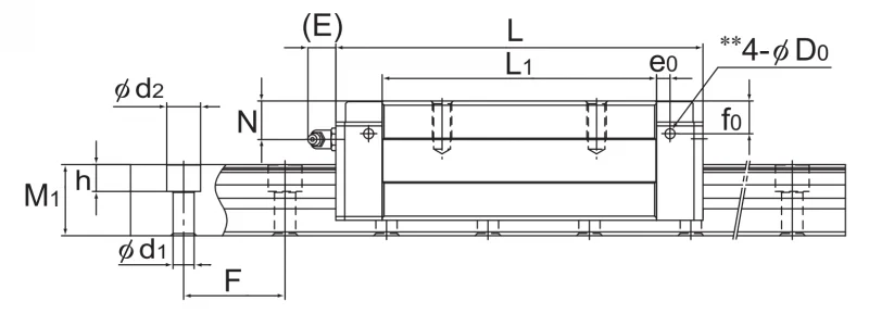 Шариковый подшипник линейного перемещения THK SRW 70LR THK — изображение 2