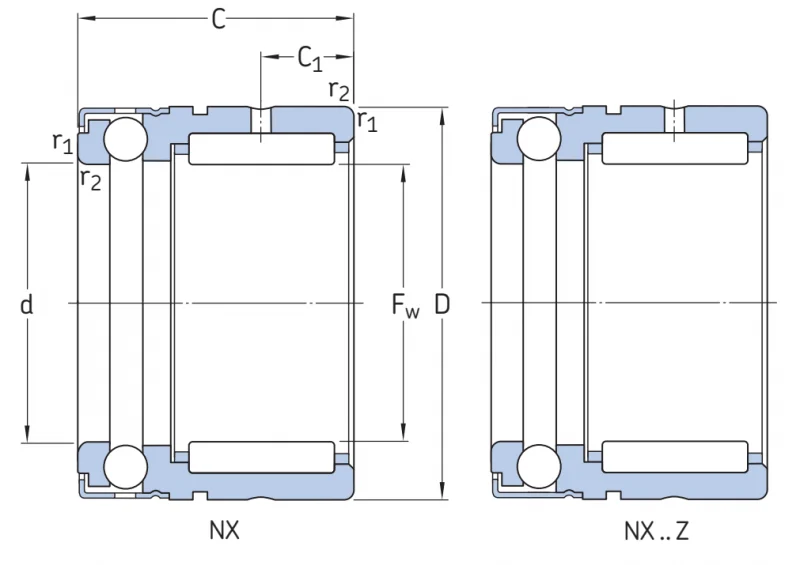 Шариковый упорный подшипник NX30Z SKF
