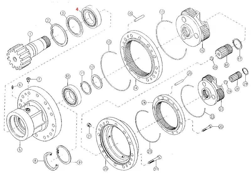 Подшипник KOMATSU 6100-60124