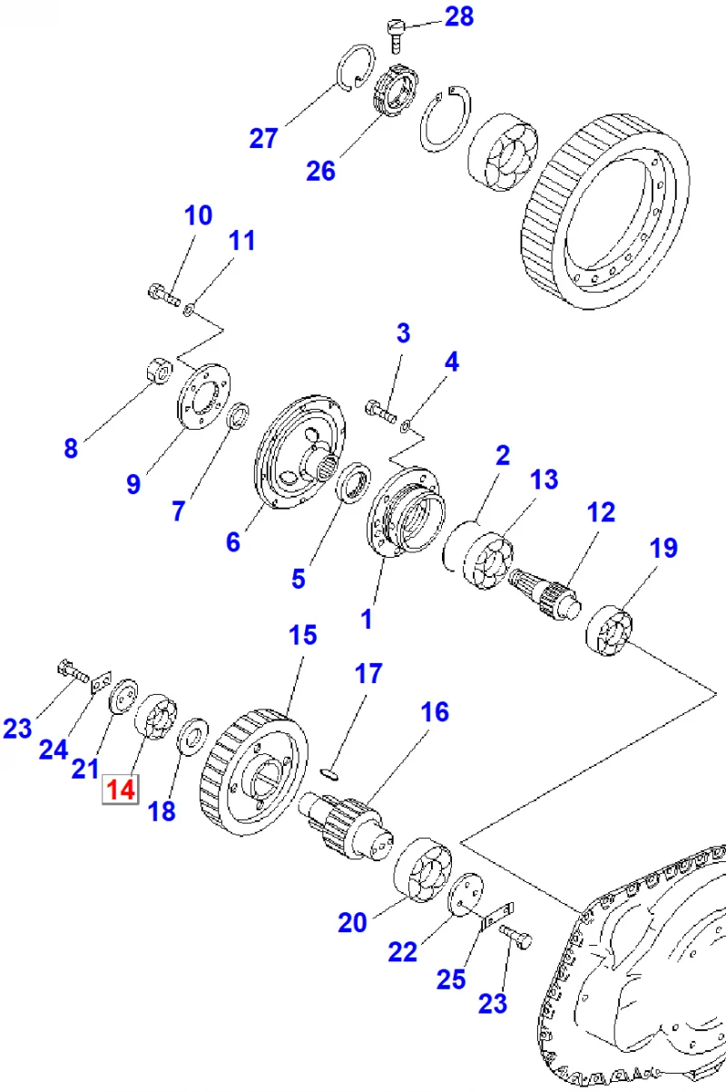 Подшипник KOMATSU 150-09-13260